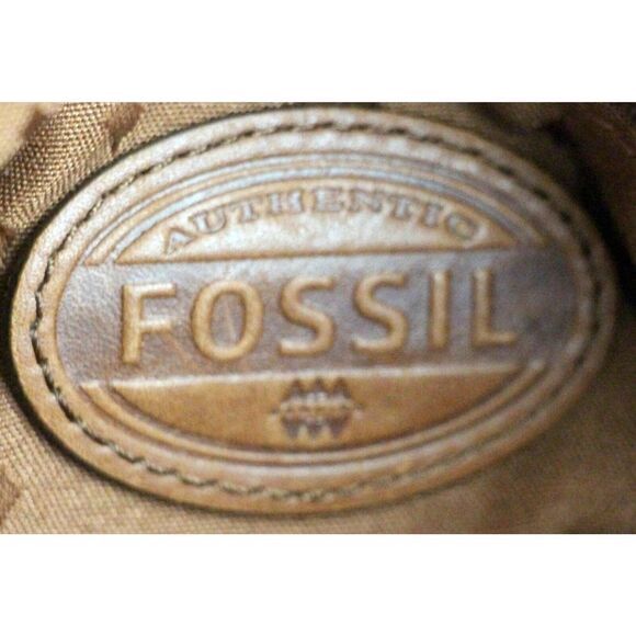 Fossil AQUA GREEN GENUINE LEATHER CONVERTIBLE TAN TOP HANDLE SHOULDER BAG TOTE - Picture 7 of 14